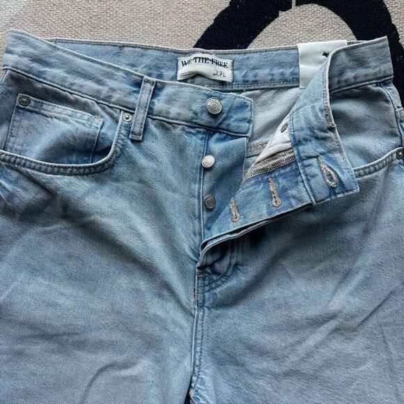 NWOT Free People We The Free Ripple Wide-Leg Jeans Light Wash Size 27L - Picture 5 of 8
